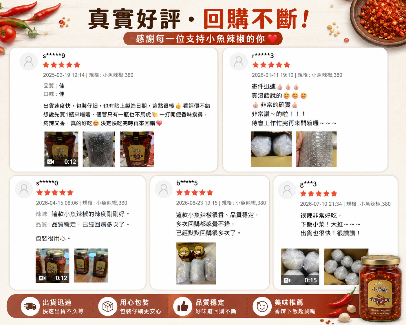真實好評.回購不斷!小魚辣椒顧客真實評價與回購分享